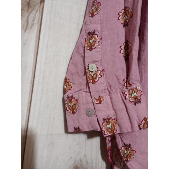 Knox Rose Shirt Womens 2XL Floral Button Up Long Sleeve Boho Mixed Print Top - Picture 3 of 7